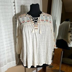 Lucky Brand Embroidered Top